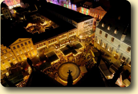 Osnabrueck Christmas Market aerial view